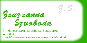 zsuzsanna szvoboda business card